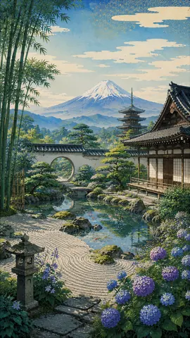 紫陽花の咲く日本庭園 thumbnail