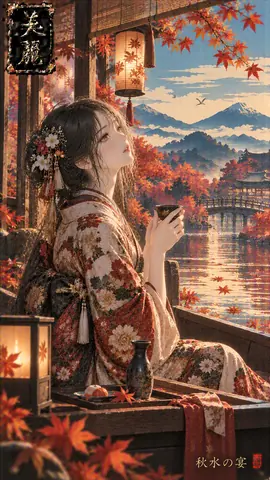 紅葉に佇む麗人の舟宴 thumbnail