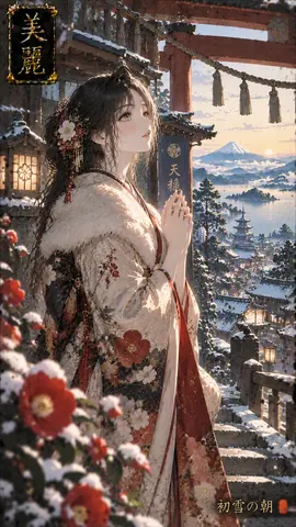 雪降る神社の初詣姫 thumbnail