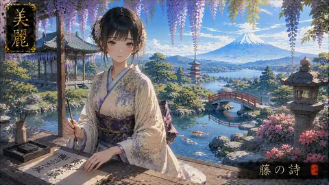 藤棚の下、富士を望む詩 thumbnail