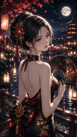 月夜灯籠祭の花魁風美人 thumbnail