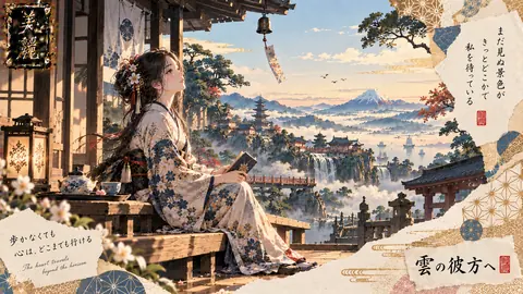 雲海を望む縁側の麗人 thumbnail