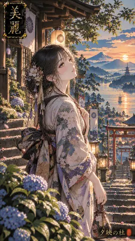 夕映えの社と花簪の巫女 thumbnail