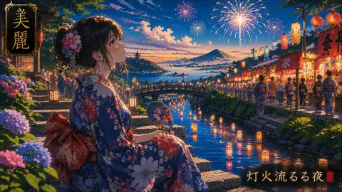 灯火流るる夏祭り thumbnail
