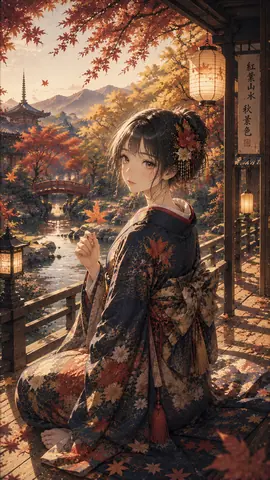 紅葉灯影 ― 秋水に染まる夕べ thumbnail