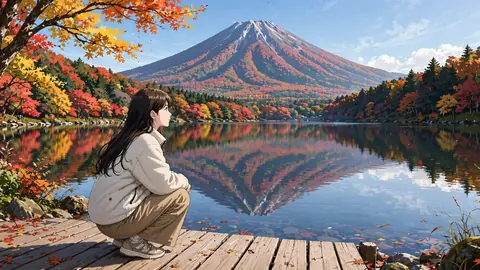 076_lake_yunoko_autumn thumbnail
