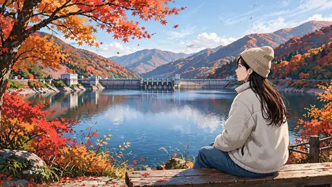 082_miyagase_dam_autumn thumbnail