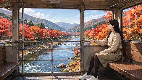 25_sagano_train_autumn thumbnail