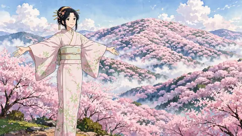 春の吉野山千本桜 thumbnail