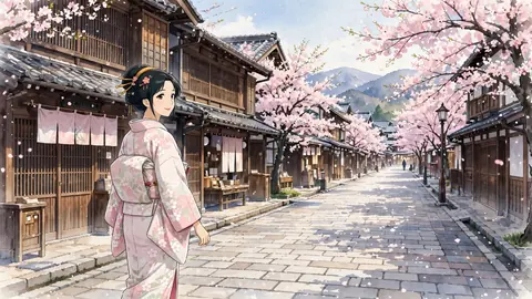 春の奈良井宿 thumbnail