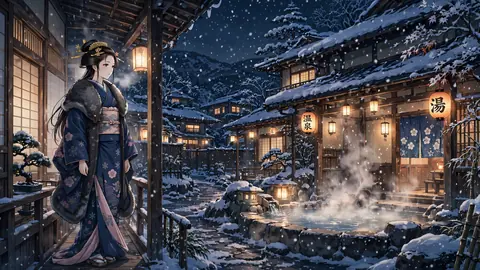 冬の雪見温泉 thumbnail