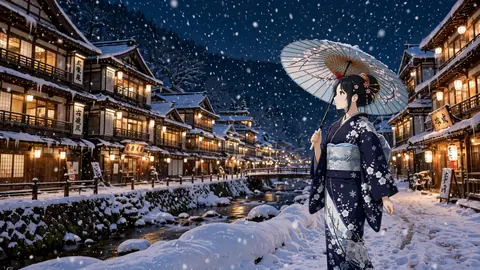 冬の銀山温泉 thumbnail