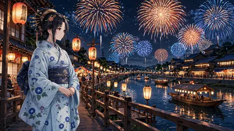 江戸・隅田川の花火大会 thumbnail