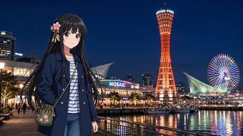 神戸 ハーバーランド 夜 thumbnail
