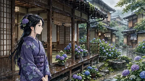 梅雨の紫陽花 thumbnail