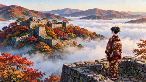 秋の竹田城跡、天空の城 thumbnail