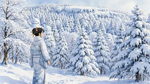 冬の蔵王の樹氷原 thumbnail
