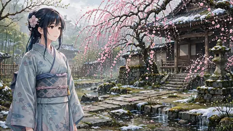 早春のしだれ梅 thumbnail