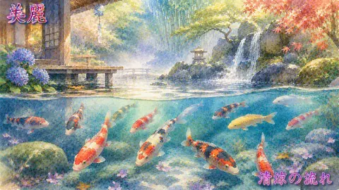 美麗なる清涼の鯉池 thumbnail