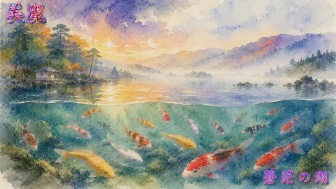 霧湖に泳ぐ錦鯉 thumbnail