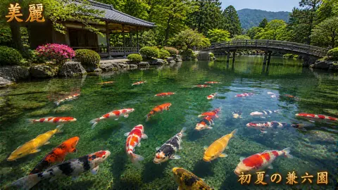 錦鯉泳ぐ初夏の兼六園 thumbnail