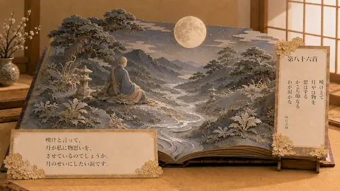 小倉百人一首086 thumbnail