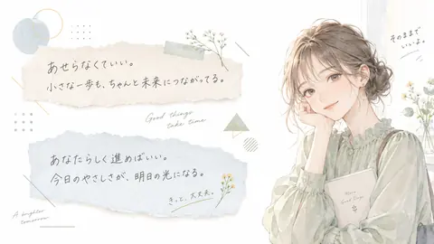 やさしい春色の励ましコラージュ thumbnail