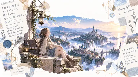 幻想都市を望む朝の旅人 thumbnail