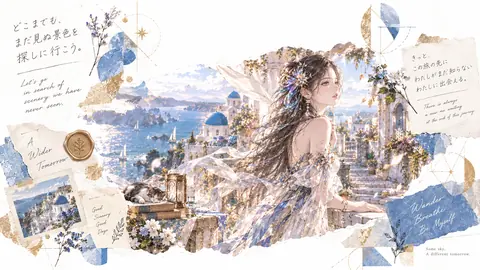 夢見る海辺の旅コラージュ thumbnail