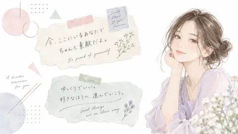 やさしい水彩の励ましコラージュ thumbnail