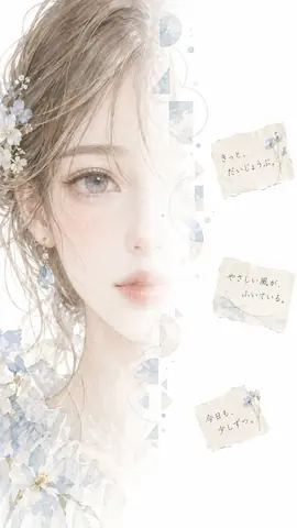 淡い水彩と花言葉の肖像 thumbnail