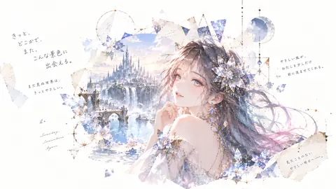 水晶の花咲く幻想都市と少女 thumbnail