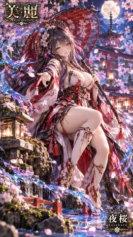 月下の巫女と桜の幻想夜祭 thumbnail