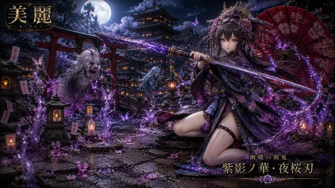 月夜に舞う紫影の剣鬼 thumbnail