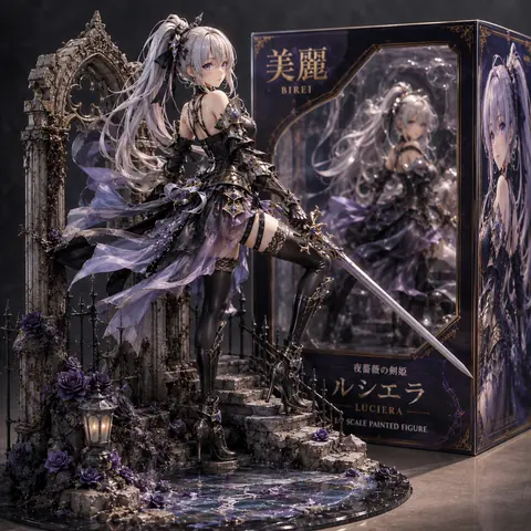 漆黒の廃墟に立つ夜薔薇の剣姫 thumbnail