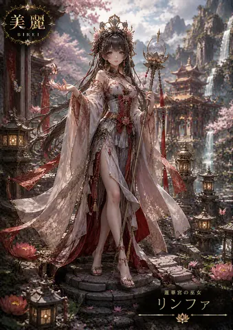 蓮華宮の巫女リンファ、桜咲く thumbnail