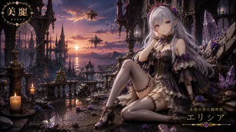 昏の廃聖堂に佇む紫薔薇の姫 thumbnail