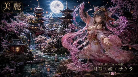 月夜に舞う桜の姫 thumbnail
