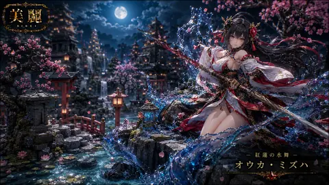 月夜の幻想水庭と紅蓮の舞 thumbnail