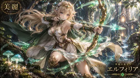 翠風の森のエルフ弓使い thumbnail