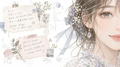 やさしい未来を描く花と少女 thumbnail