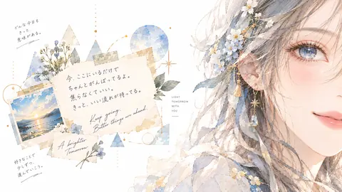 光の明日と青い花の少女 thumbnail