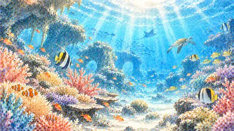 陽光きらめく珊瑚礁の楽園 thumbnail