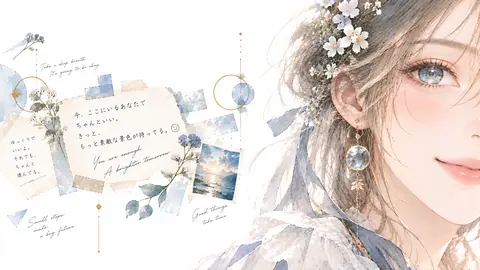 淡い水彩と希望の微笑み thumbnail