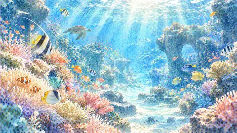 光差し込む珊瑚礁の楽園 thumbnail