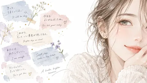 きっと、うまくいくよ：優しい水彩メッセージ thumbnail